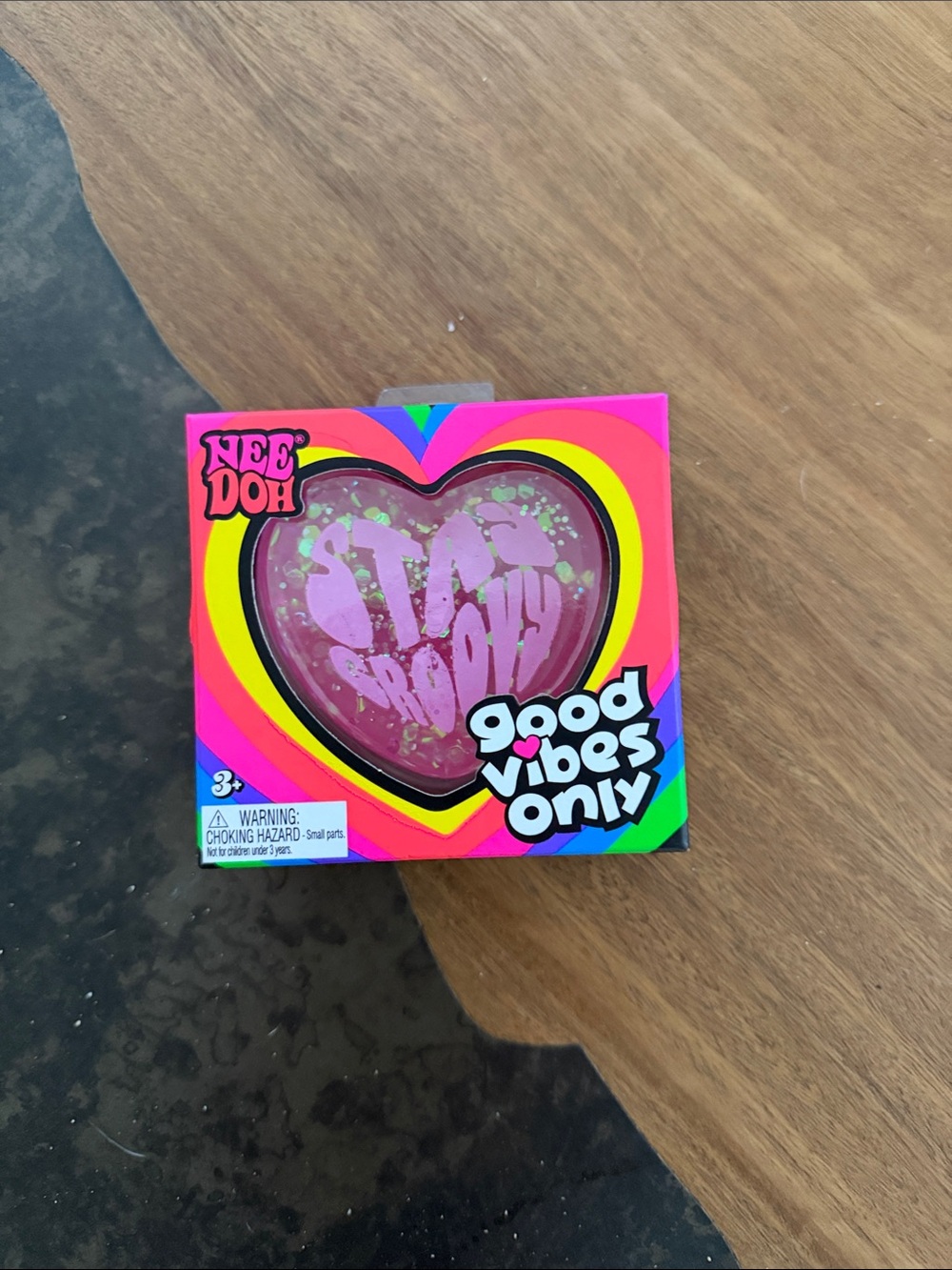 Heart Squishy Toy - Pink "Good Vibes Only"